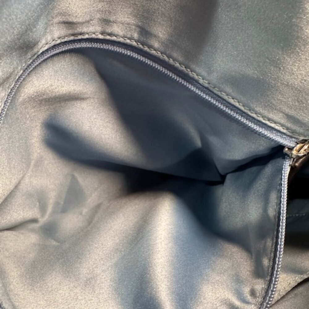 Coach #19623 Signature Legacy Canvas and Leather Messenger Bag Denim & Leather - Picture 10 of 12